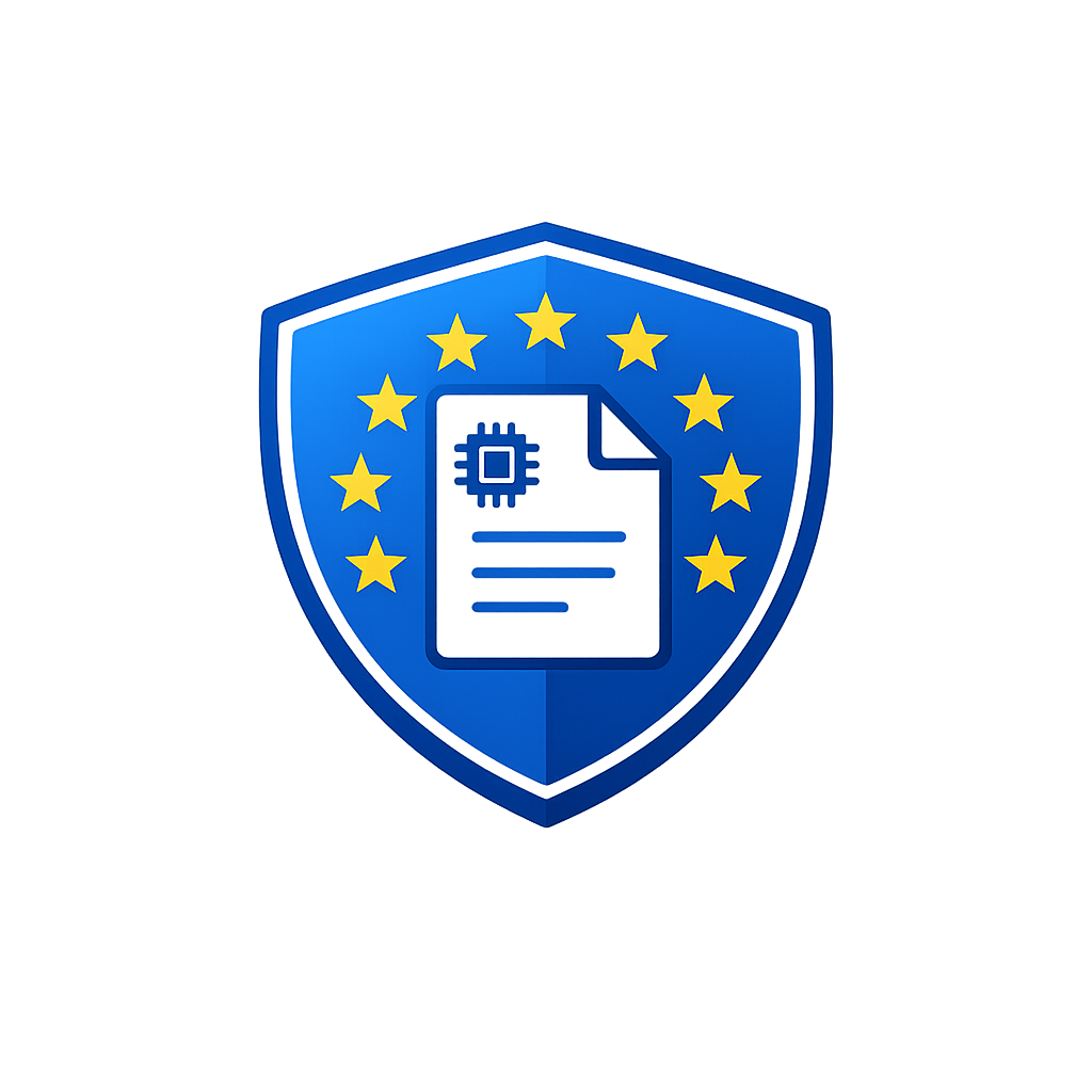 Illustrasjon av KI‑dokumentasjon og EU-krav, brukt for å forklare hva KI-loven betyr for bedrifter.